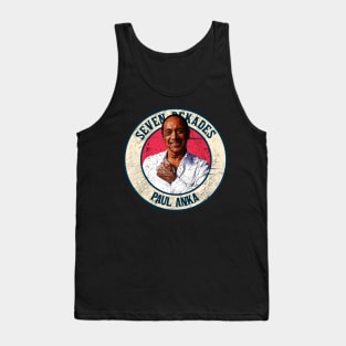 Retro Style Fan Art Design PAUL ANKA // SEVEN DEKADES Tank Top